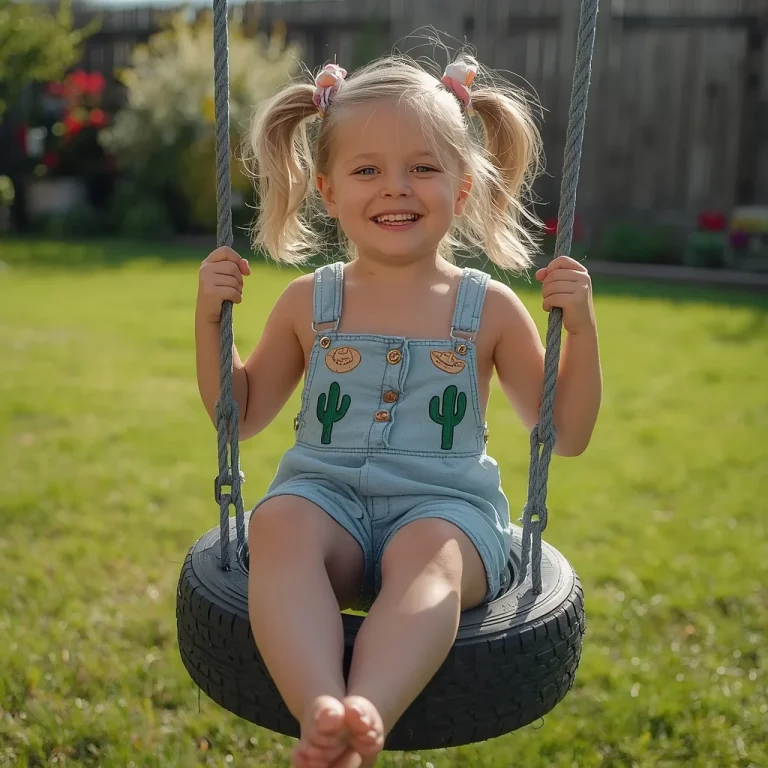 A Cute Girl in a Playful Western Romper | Cute Girl Playful