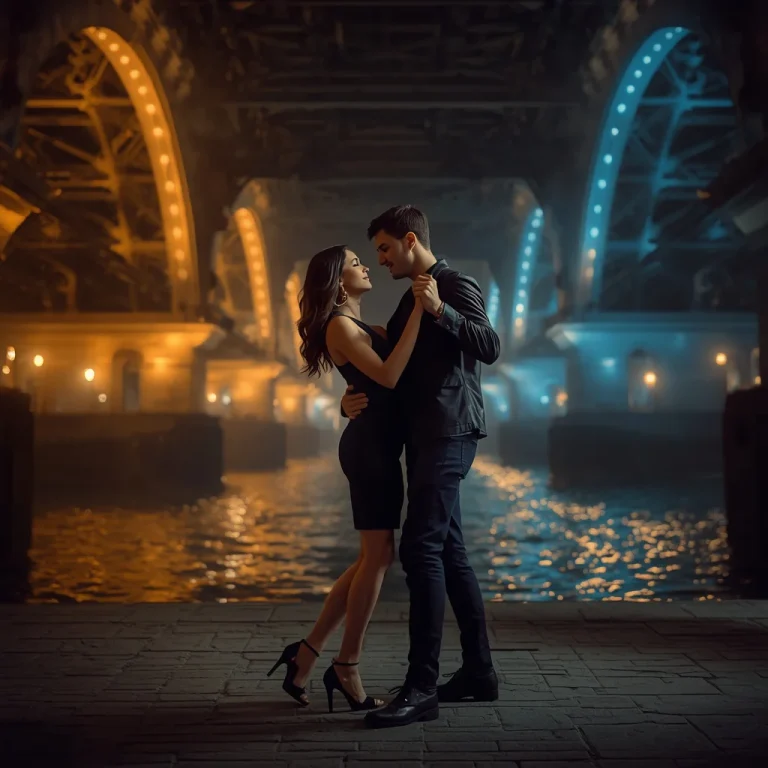 Couple’s Romantic Dance Under a City Bridge | Couple Dp Prompt