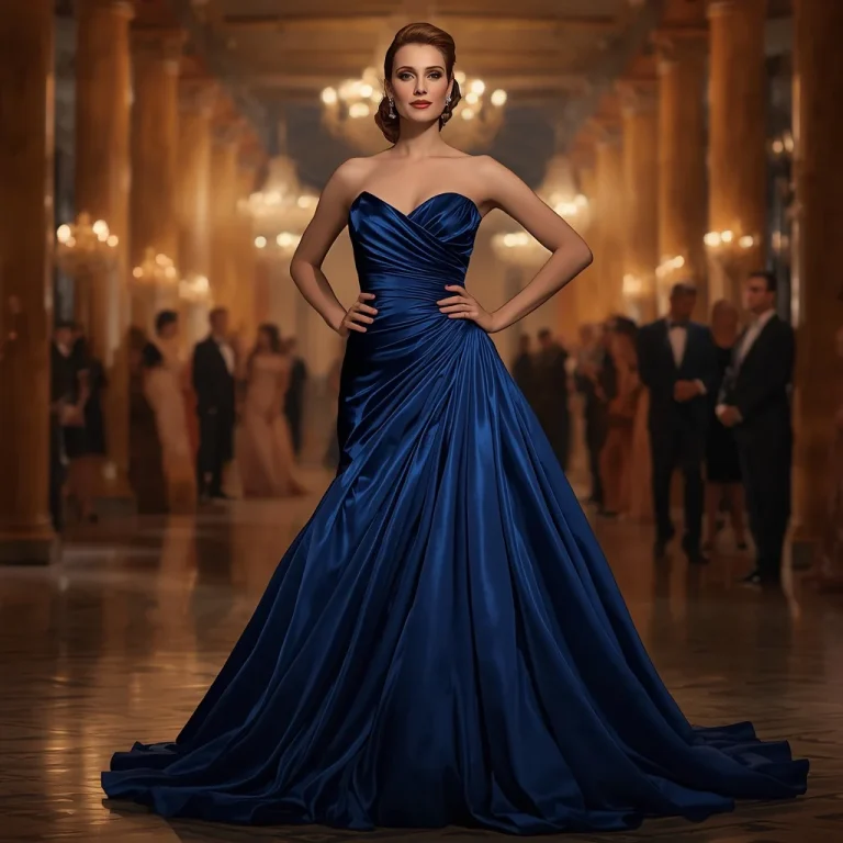 Hollywood Golden Era: Woman in a Draped Satin Gown | creative ai prompt
