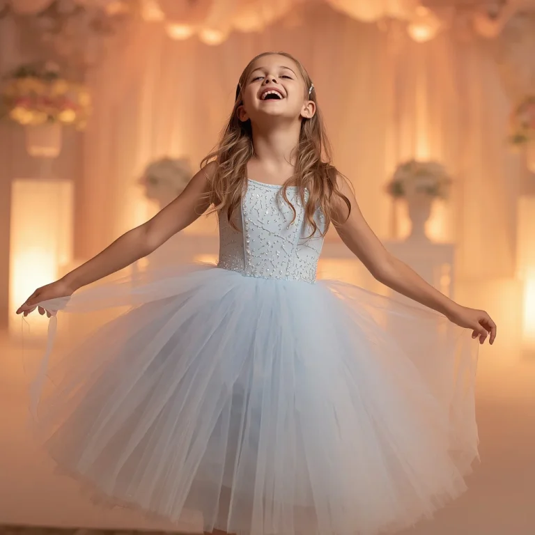 Sweet Sixteen Celebration: Princess-like Tulle Dress for a Young Girl | instagram prompt for traditional look for girl in english